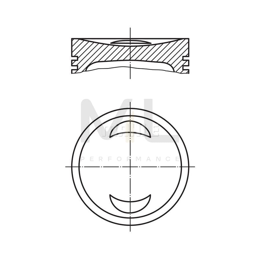 MAHLE ORIGINAL 033 99 02 Piston 83,01 mm, without cooling duct | ML Performance Car Parts