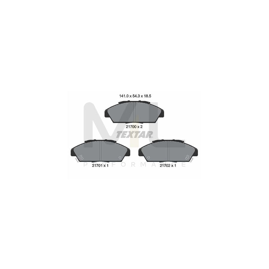 TEXTAR 2170001 Brake pad set with acoustic wear warning