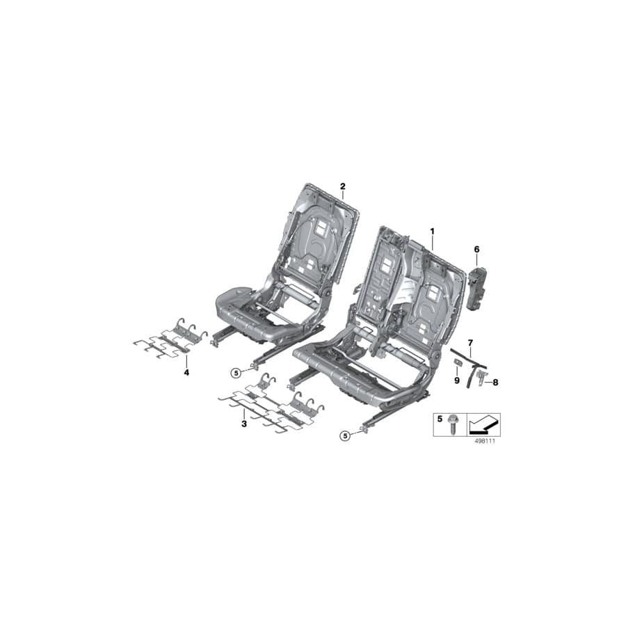 Genuine BMW 52209474486 G05 G07 Emergency Release, Right SCHWARZ (Inc. X7 50iX, X5 40i & X5 45eX)
