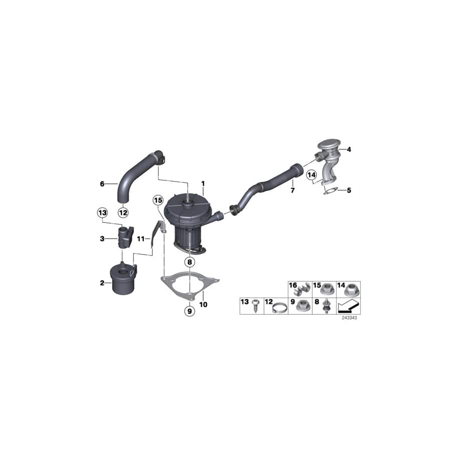Genuine BMW 11727577711 E90 E84 Pressure Hose Assy (Inc. 320i & X1 18i)