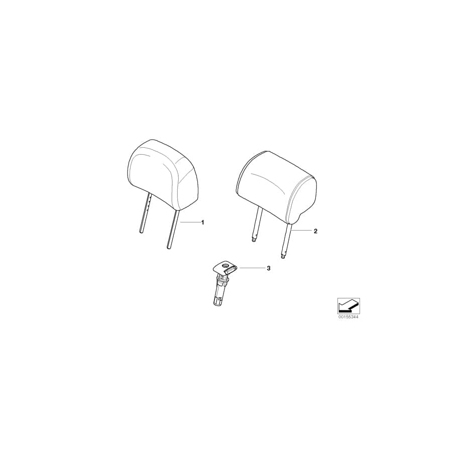 Genuine BMW 52103410626 E83 Guide Right GRAU (Inc. X3)