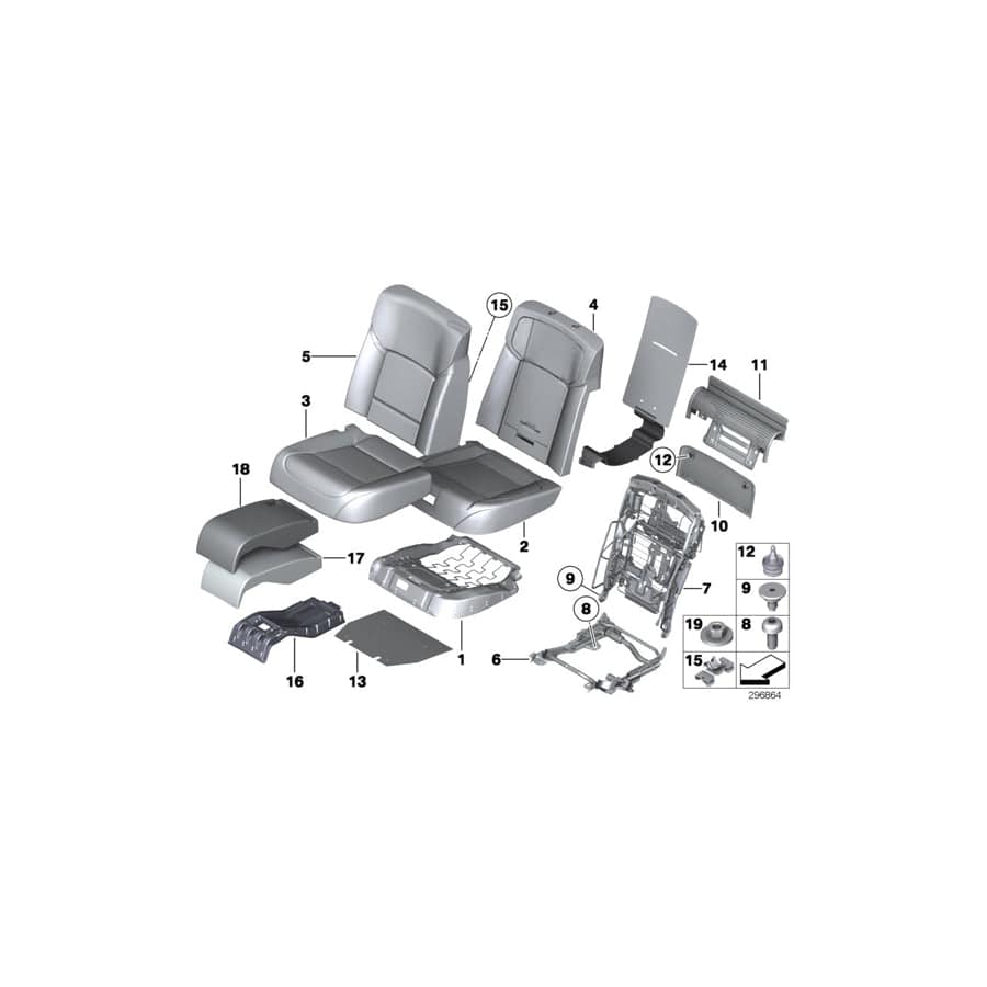 Genuine BMW 52209181767 F02 F01 F03 Seat Mech. Assembly, Comfort Seat, Left (Inc. 730Ld, 760LiS & 760i)
