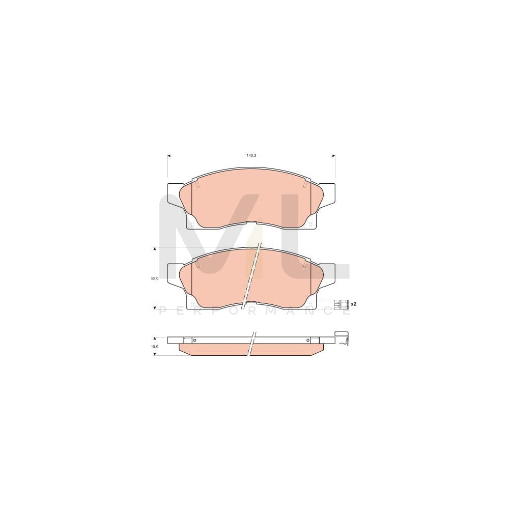TRW Gdb877 Brake Pad Set For Toyota Mr2 Ii Coupe (W20) Not Prepared For Wear Indicator, With Accessories