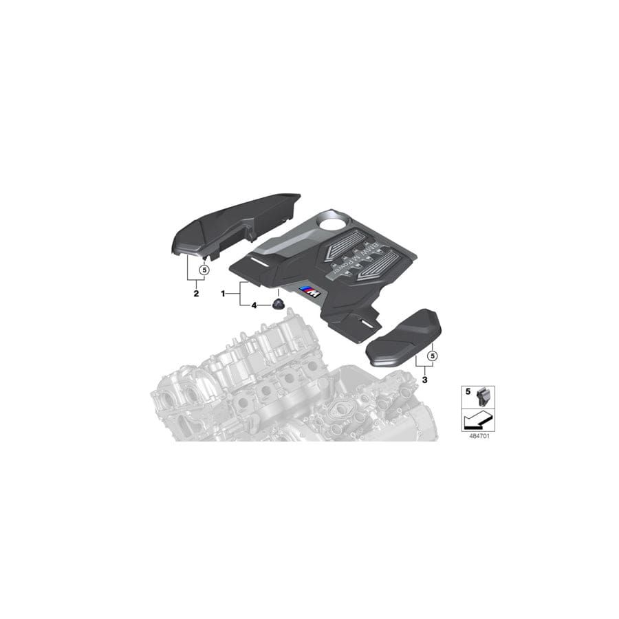 Genuine BMW 11147852131 F92 F93 F91 Engine Cover (Inc. M5 & M8)