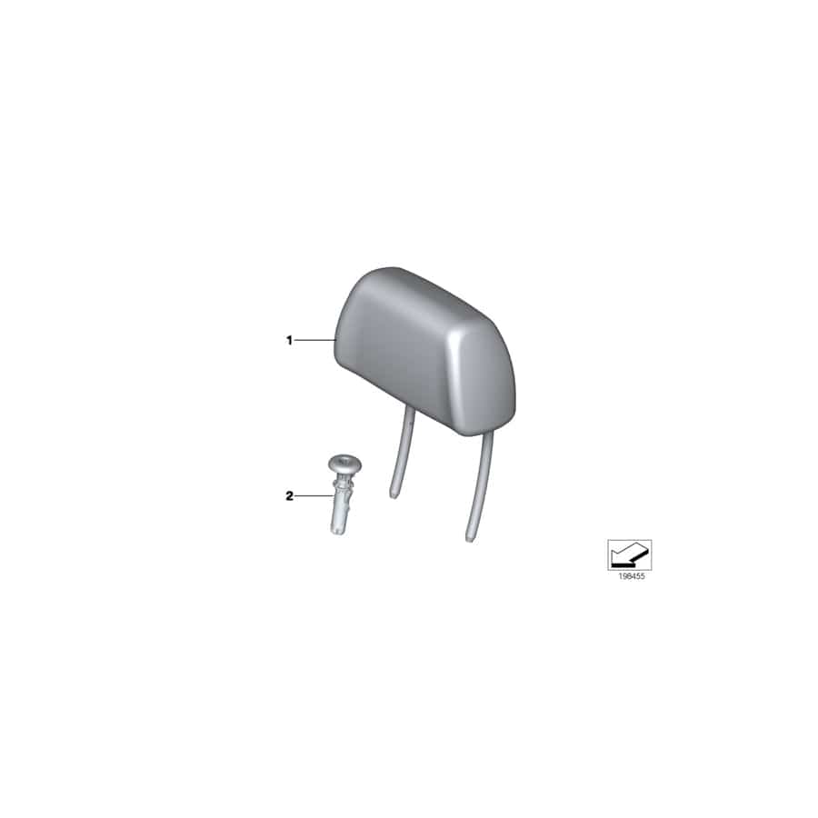 Genuine BMW 52102992847 E84 Headrest Leather ROTBRAUN (Inc. X1 16d, X1 20iX & X1 18i)