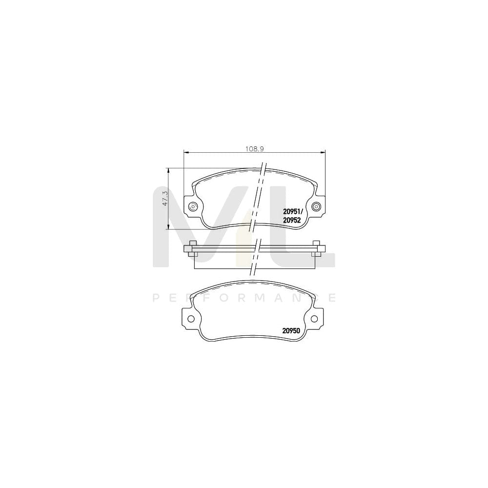 Hella 8DB 355 007-121 Brake Pad Set With Integrated Wear Warning Contact | ML Performance Car Parts