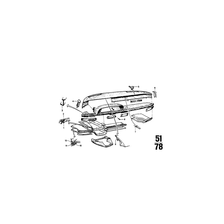 Genuine BMW 51457680029 E12 E24 Clamp (Inc. 520, 2002 & 2800Bav)