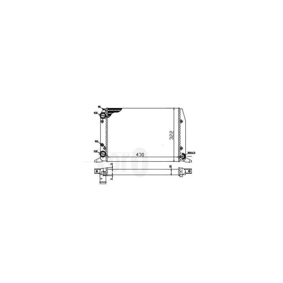 Abakus 0030170024 Engine Radiator for Audi 80 B3 (89, 89Q, 8A)