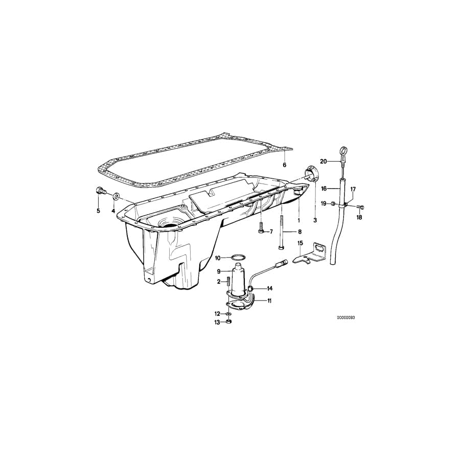 Genuine BMW 11131706782 E34 E32 Hex Bolt M6X110 (Inc. M5 3.8, 735iL & 735i)