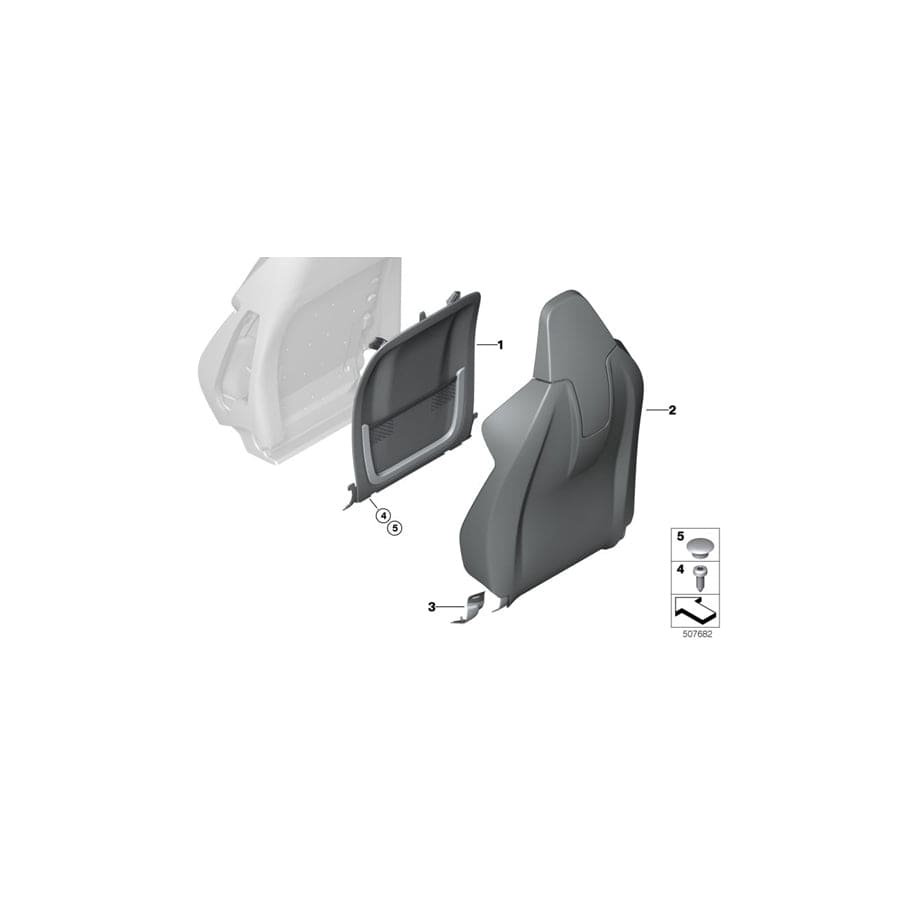 Genuine BMW 52108077026 G16 M G20 Rear Panel SCHWARZ (Inc. X3 30eX, 330dX & X3 20i)