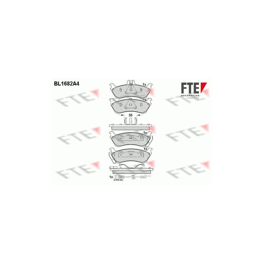 FTE 9010292 Brake Pad Set Suitable for Mercedes-Benz ML-Class (W163)