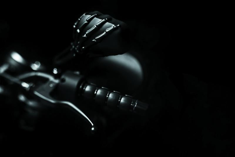 Kuryakyn Skeleton Hand Mirrors Black/Black