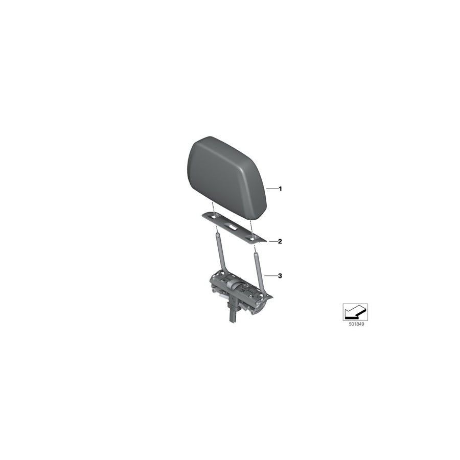 Genuine BMW 52307941597 G07 Headrest, Rear Leather ELFENBEINWEISS (Inc. X7 40iX, X7 M50dX & X7 30dX)