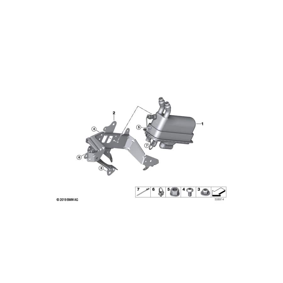 Genuine BMW 64216817999 G20 Bracket For Electric Circulation Heater (Inc. 330e)