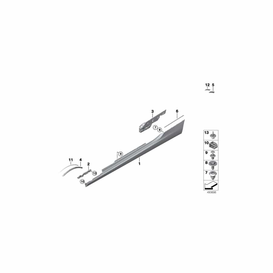 Genuine BMW 51779479129 G15 G16 G14 Adhesive Tape, Left (Inc. 840iX, 840dX & M850iX)