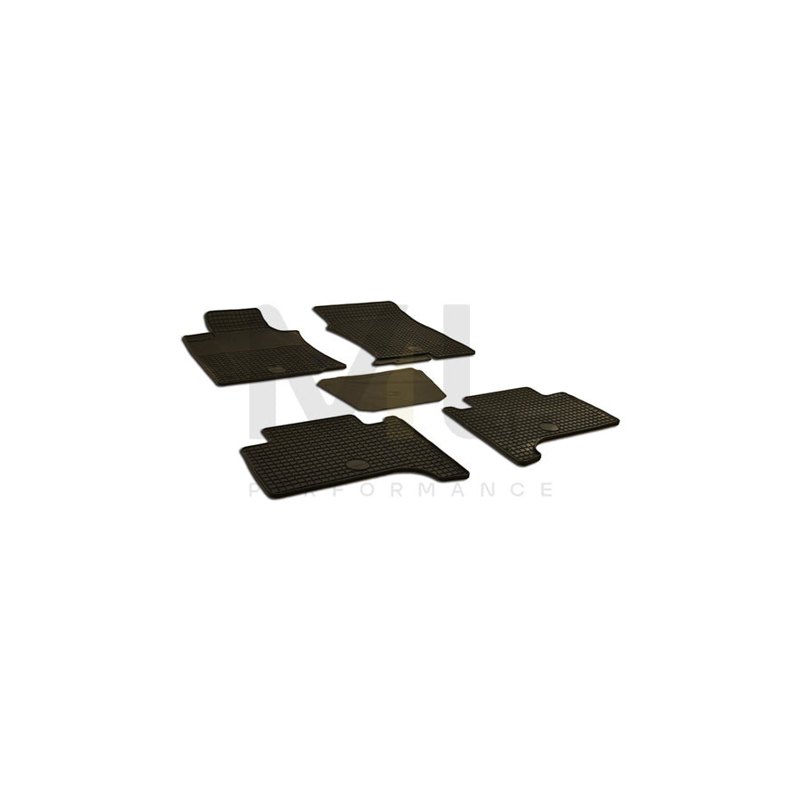 WALSER 50610 Floor mat set for TOYOTA LAND CRUISER Elastomer, Front and Rear, Quantity: 5, Black