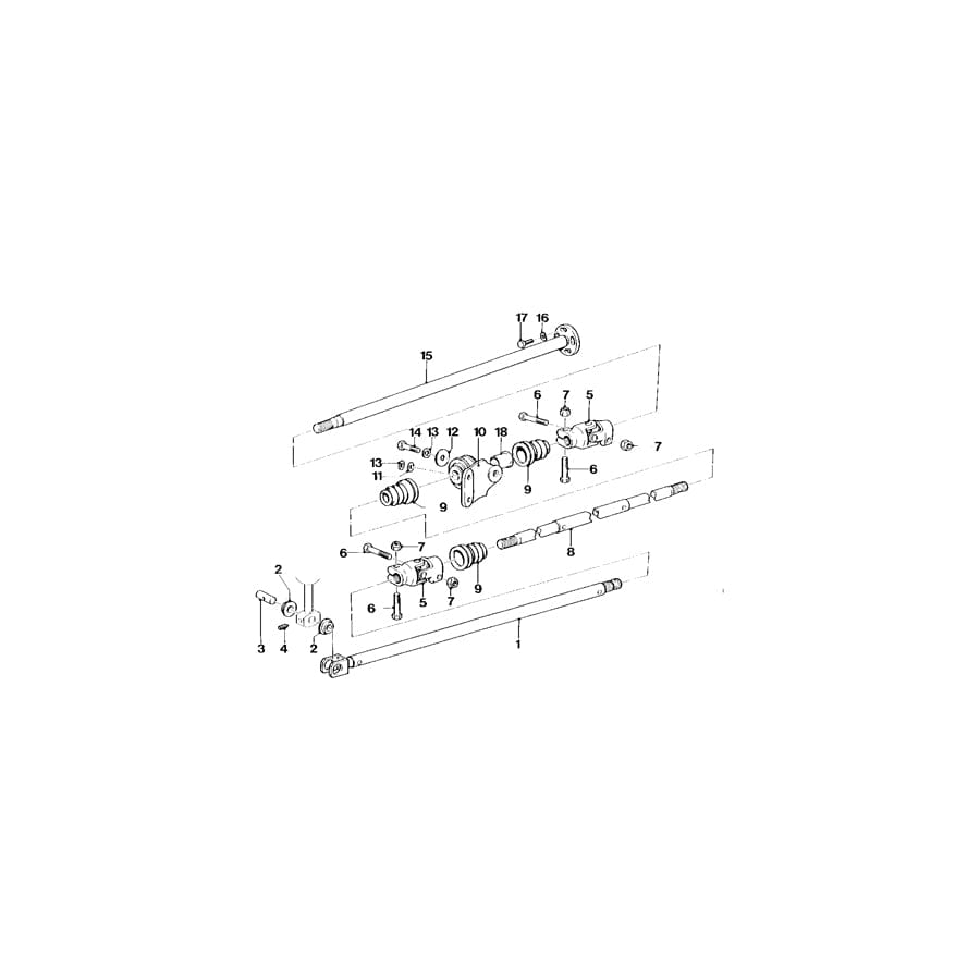 Genuine BMW 25112161066 E26 Selector Rod MITTE (Inc. M1)