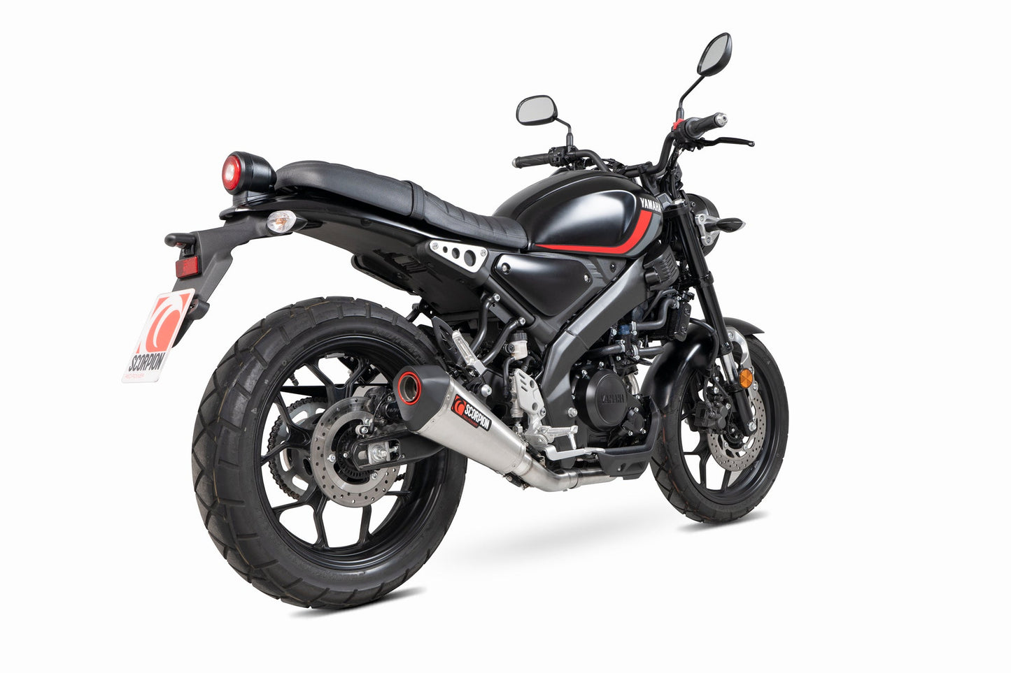 Scorpion RYA117SYSSEO Yamaha XSR-125 Serket Taper Full System - Brushed Stainless Steel Sleeve | ML Performance UK UK
