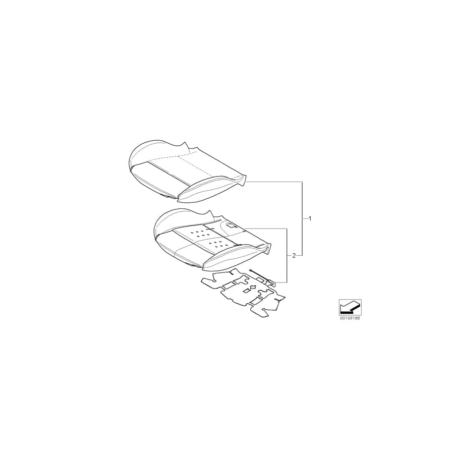 Genuine BMW 52103455248 E83 Sports Seat Upholstery Parts OC3 (Inc. X3)