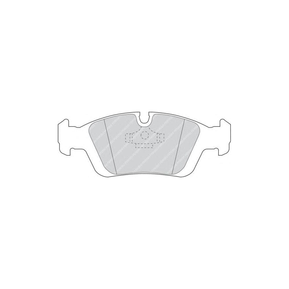 Ferodo FQT725 Brake Pad Set Front Axle, Excl. Wear Warning Contact, With Piston Clip