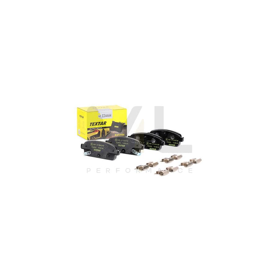 TEXTAR 2509602 Brake pad set with acoustic wear warning