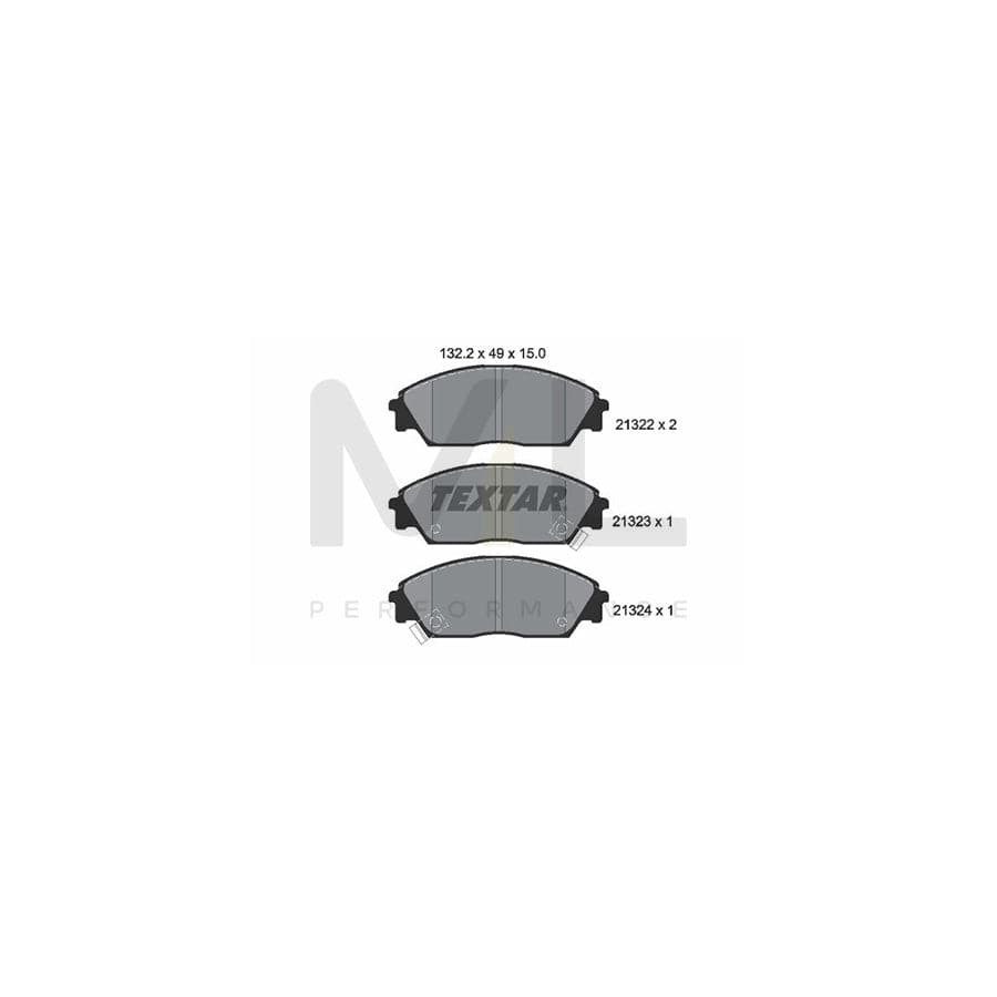 TEXTAR 2132201 Brake pad set with acoustic wear warning