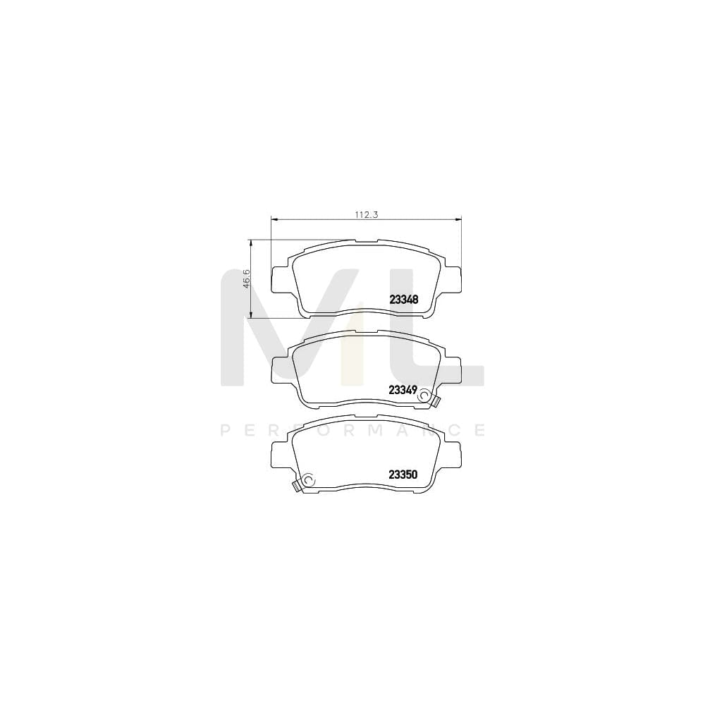 Hella 8DB 355 017-071 Brake Pad Set With Acoustic Wear Warning | ML Performance Car Parts