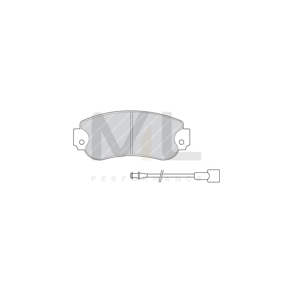Ferodo Premier FDB257 Brake Pad Set Incl. Wear Warning Contact