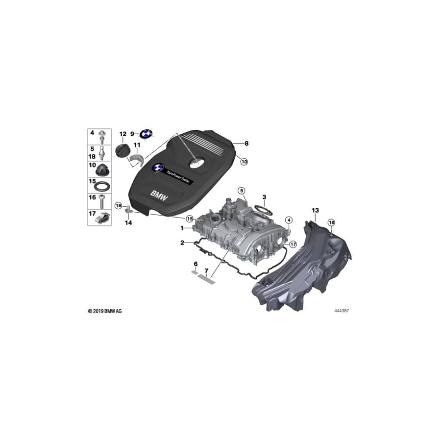 Genuine BMW 11128602967 F23 F20 F30 Cover, Acoustic (Inc. 418i, 218i & 118i)