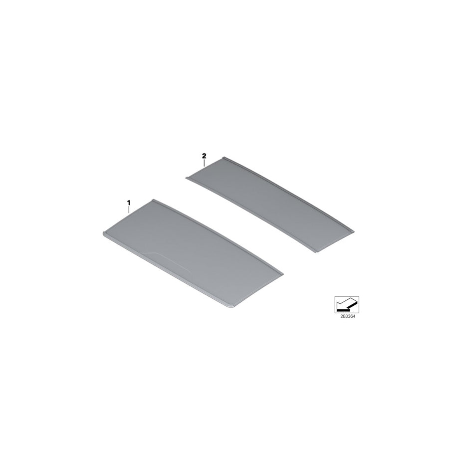 Genuine BMW 54108032824 F06 F13 Supended Headliner, Front PLATIN (Inc. 650i, 650iX & 650iX 4.4)