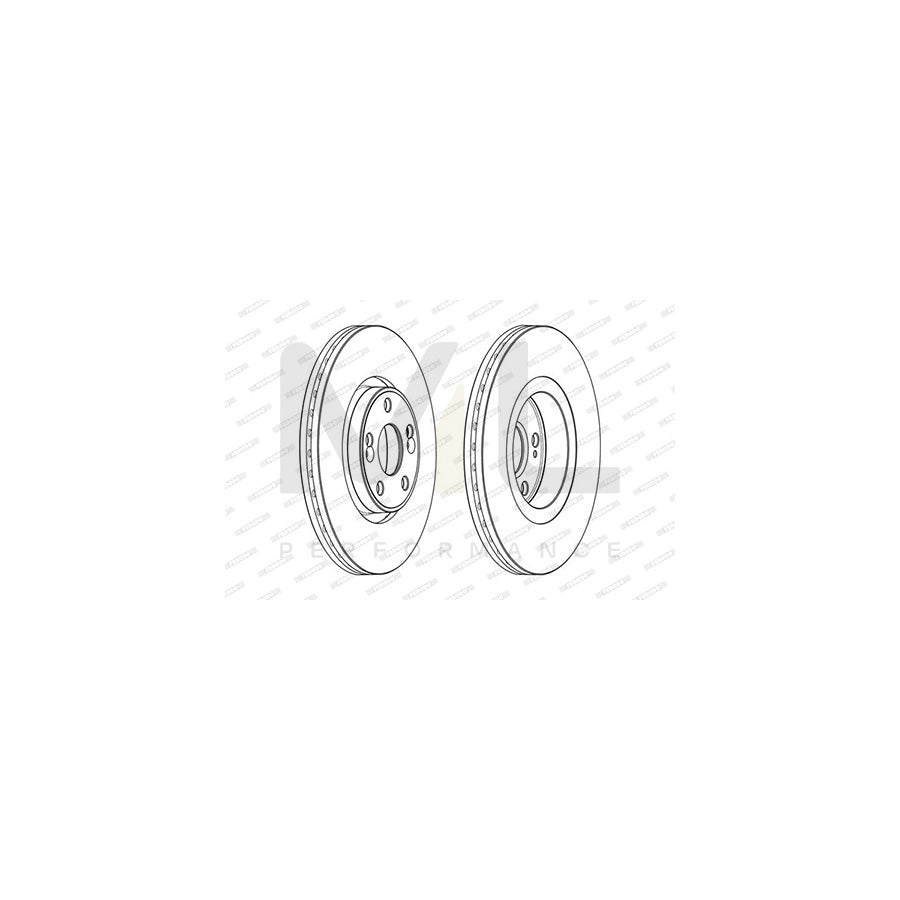 Ferodo Premier DDF2152C Brake Disc for Renault ScéÅ¿ÅΜNic I (Ja0/1, Fa0) Vented, Coated, Without Accessories - Pair