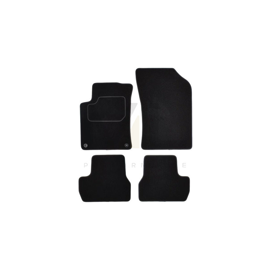 MAMMOOTH A041 CIT220 PRM 01 Floor mat set for CITROテ起 DS3 Convertible Textile, Front and Rear, Quantity: 4, Black