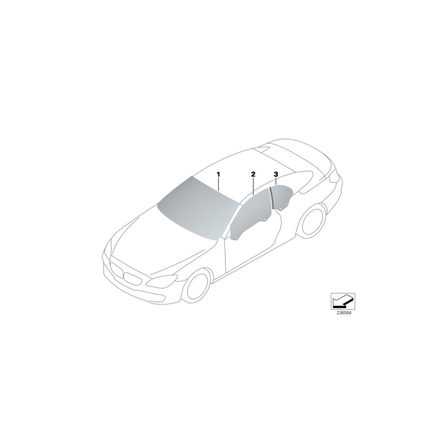 Genuine BMW 51317227338 Cover, Windshield (Inc. 640dX, 650i & 650iX 4.4)