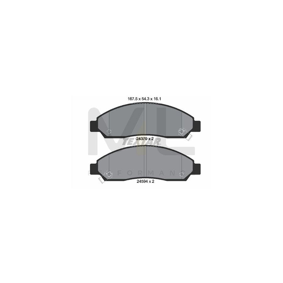 TEXTAR 2437001 Brake pad set with acoustic wear warning