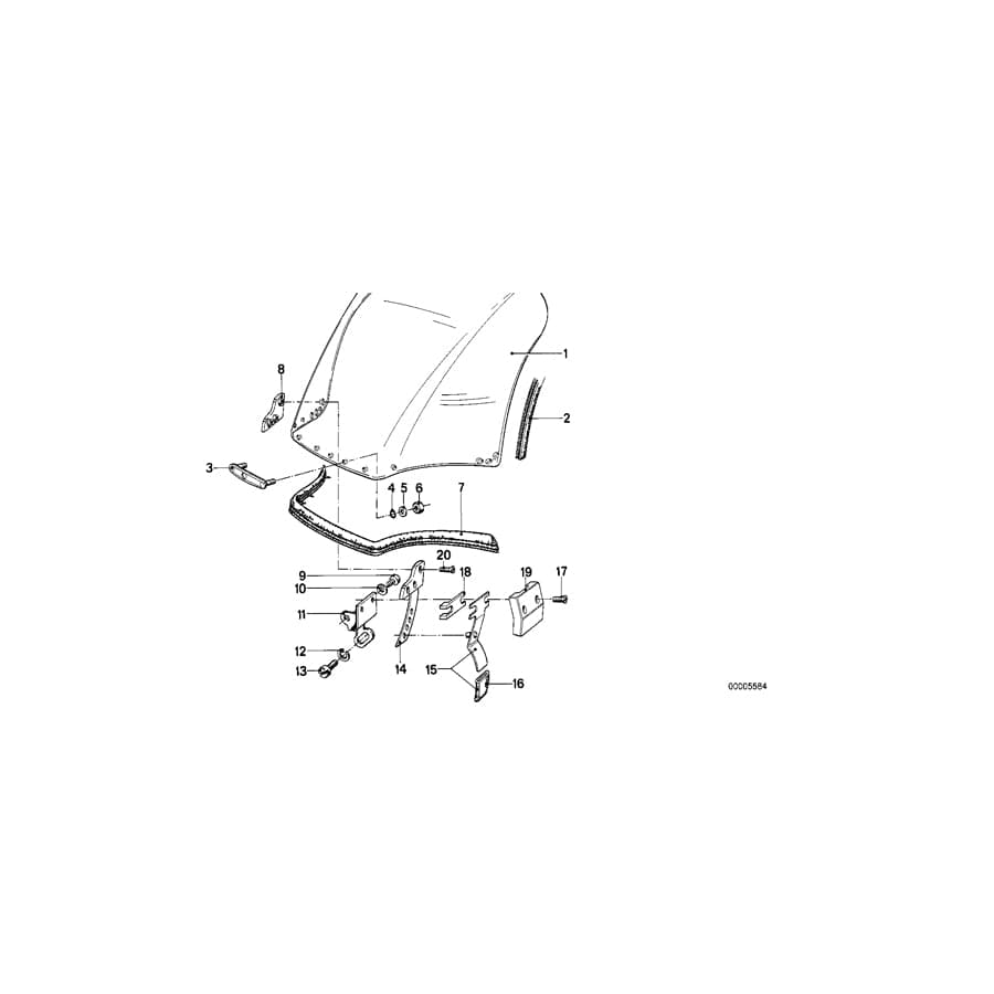 Genuine BMW 46631241023 Bracket Left (Inc. R 75)