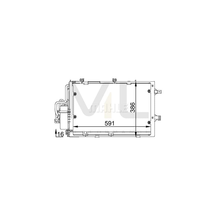 MAHLE ORIGINAL AC 308 000P Air conditioning condenser with dryer, with seal ring | ML Performance Car Parts