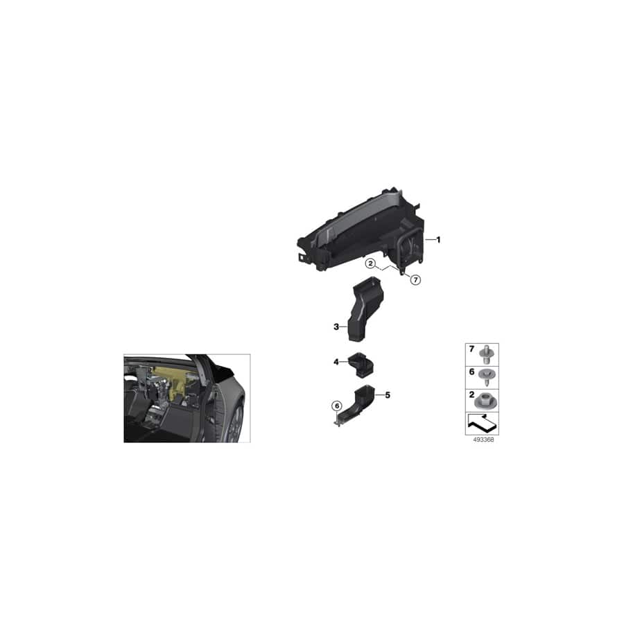 Genuine BMW 64319311088 Water Drain Channel, Center (Inc. i3 94Ah Rex, i3s 94Ah Rex & i3 60Ah)