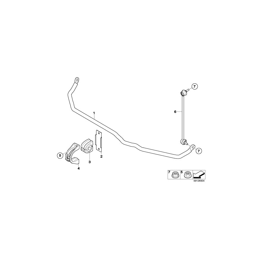 Genuine BMW 31306781545 E65 E66 Swing Support, Front, Left (Inc. 745d, 750i & 740Li)