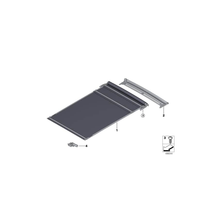 Genuine BMW 54107474476 G31 G32 Roller Sunblind ANTHRAZIT (Inc. 530i, 520d & 640dX)