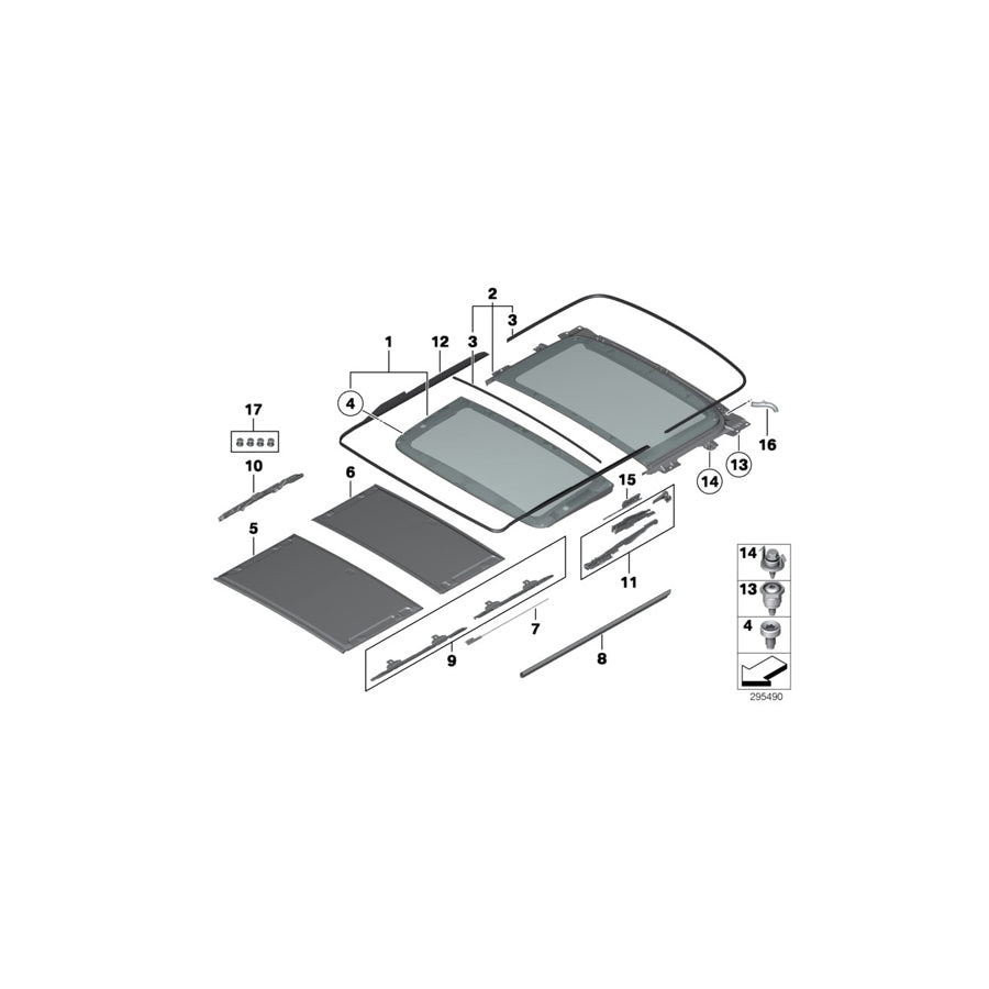 Genuine BMW 54107293441 F25 Seal For Side Cover (Inc. X3 20iX, X3 28dX & X3 28iX)