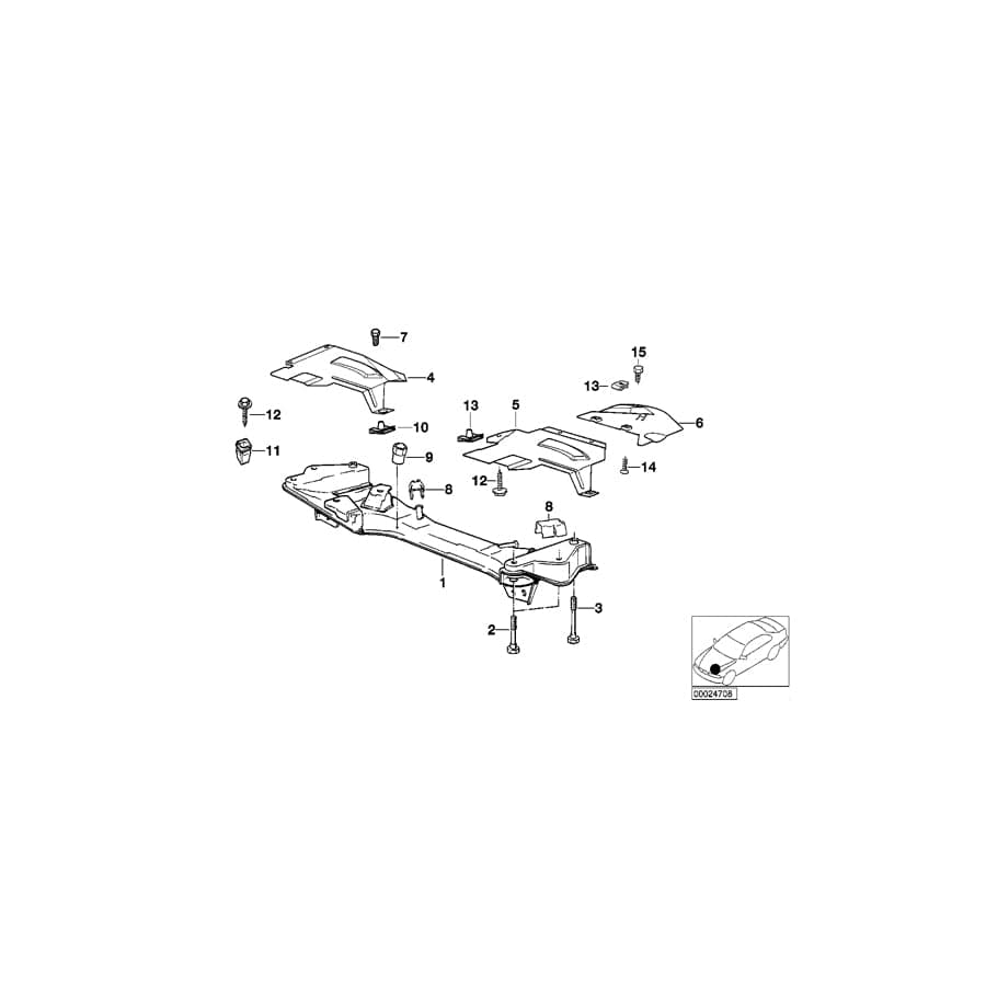 Genuine BMW 31111139661 E34 E32 Front Axle Support (Inc. 750i, 525td & 530i)
