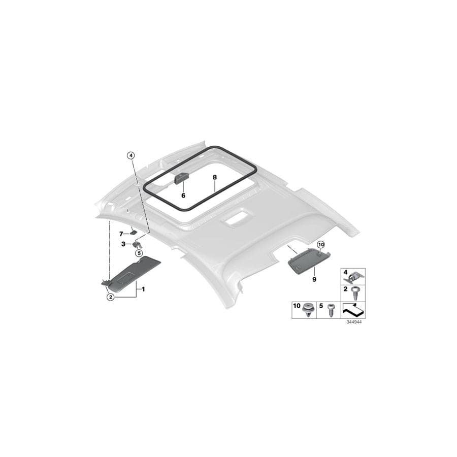 Genuine BMW 51447346033 F22 Cover, Stoplamp OYSTER (Inc. 218i, 230iX & 220i)