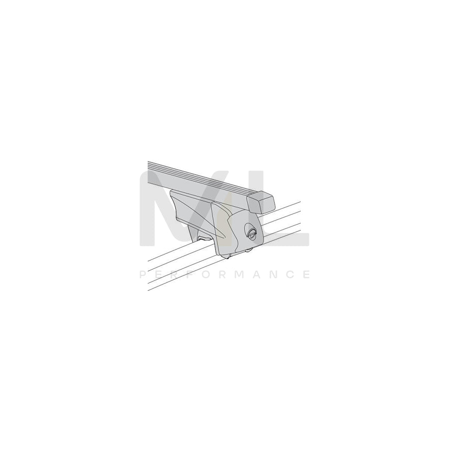 ATERA SIGNO, RTD 048410 Roof bars for open roof rails, 110 cm, 100 kg, Steel