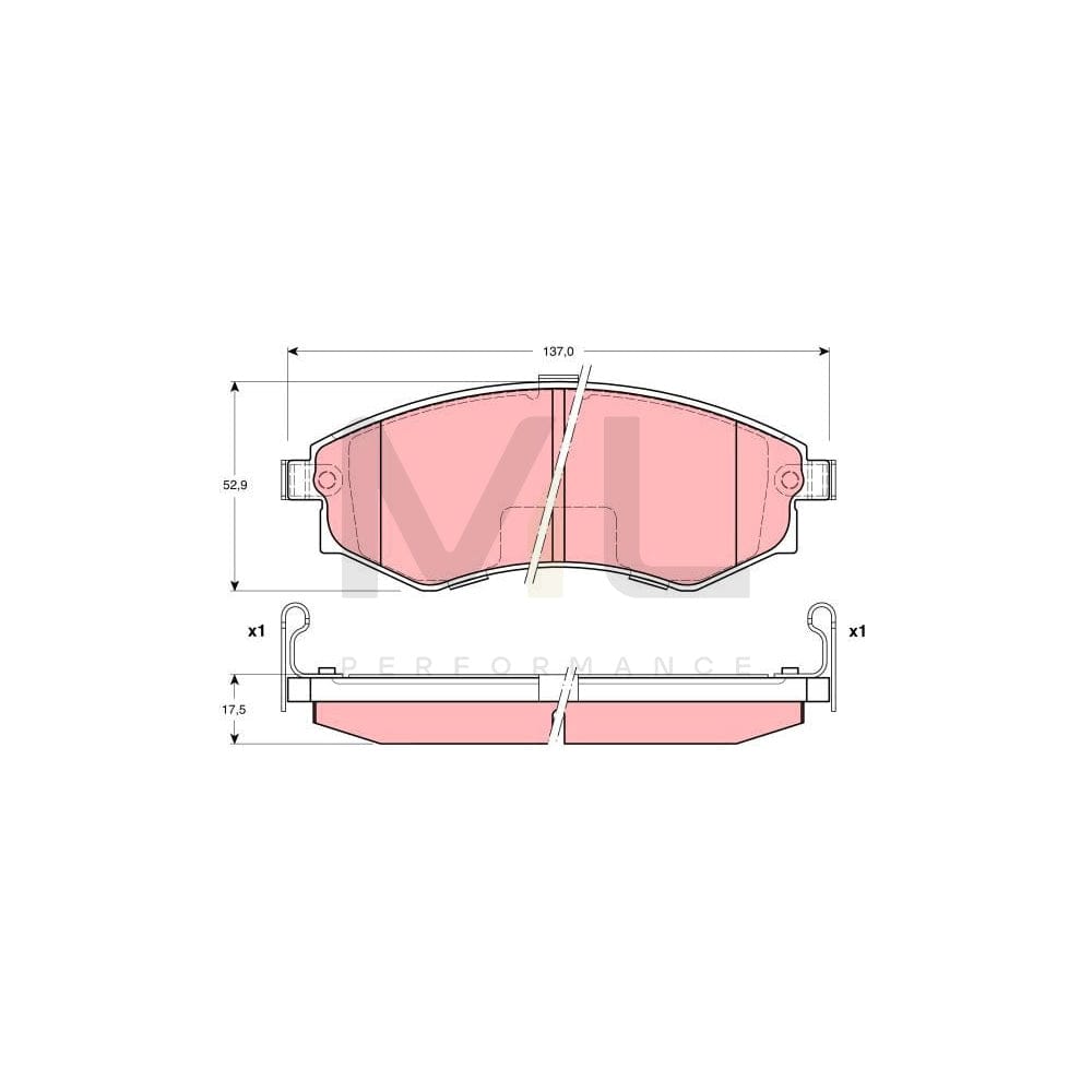 TRW Gdb3211 Brake Pad Set With Acoustic Wear Warning