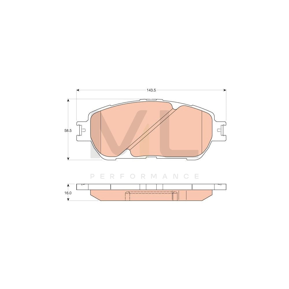 TRW Gdb3610 Brake Pad Set For Lexus Es (Xv20, Xv30) Not Prepared For Wear Indicator