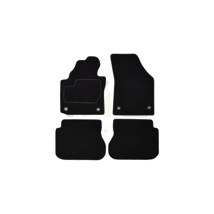 MAMMOOTH A041 VW35 PRM 01 Floor mat set for VW Caddy III Estate (2KB, 2KJ, 2CB, 2CJ) Textile, Front and Rear, Quantity: 4, Black