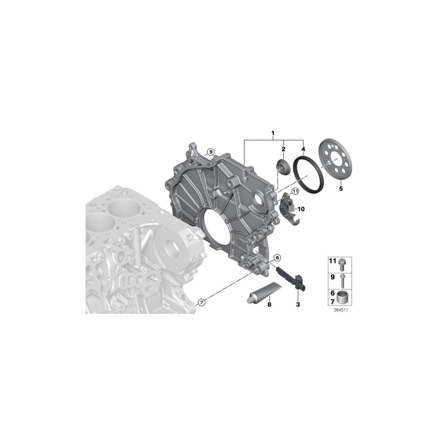 Genuine BMW 11748571859 F45 F46 Bracket For Electric Changeover Valve (Inc. One D, 220d & Cooper D ALL4)