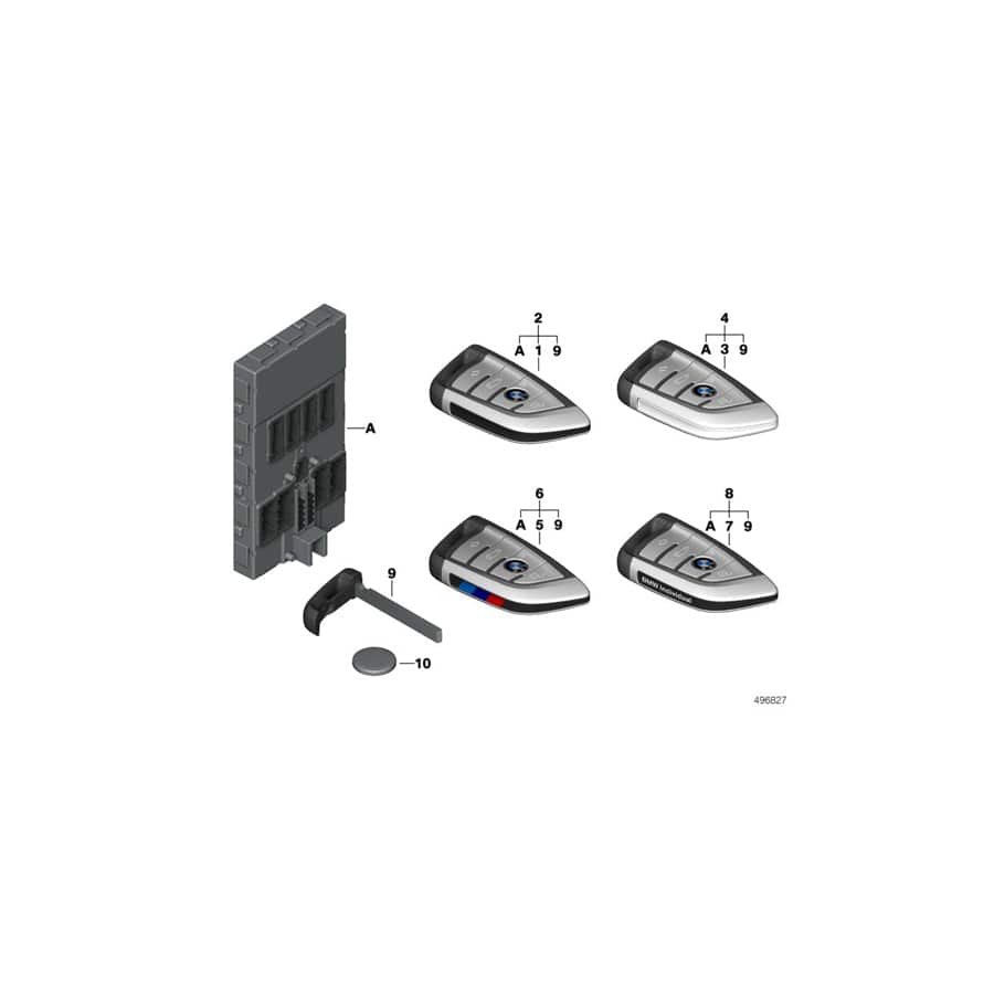 Genuine BMW 51212457958 G02 Set With Radio Rem.Ctrl.W.Bdc - Sport US (Inc. X4 M40iX, X4 30iX & X3 30i)