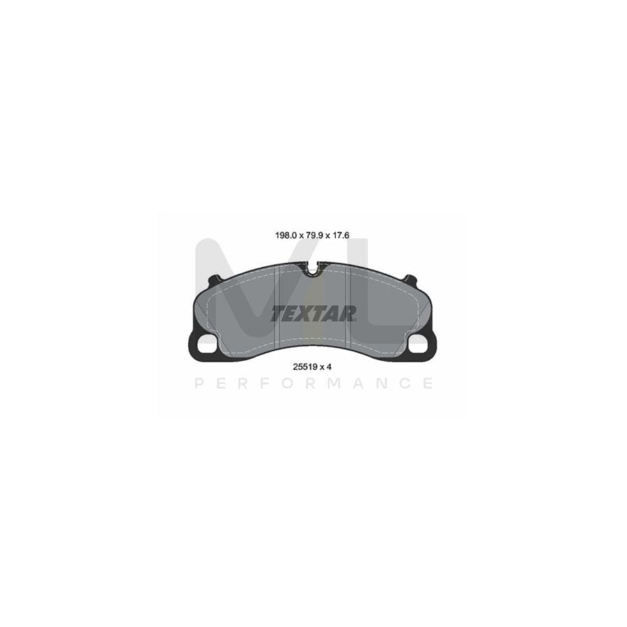 TEXTAR 2551901 Brake pad set prepared for wear indicator