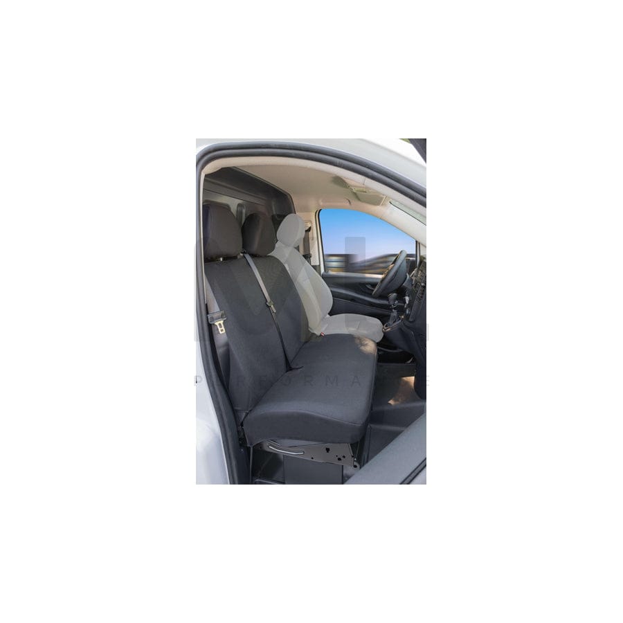 WALSER 10534 Car seat cover suitable for MERCEDES-BENZ V-Class (W447) Grey, Polyester, Front